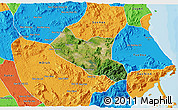 Satellite 3D Map of Song Hinh, political outside