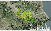 Satellite 3D Map of Song Hinh, semi-desaturated
