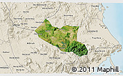 Satellite 3D Map of Song Hinh, shaded relief outside