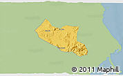 Savanna Style 3D Map of Song Hinh, single color outside