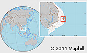 Gray Location Map of Song Hinh, highlighted country, highlighted parent region