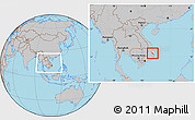 Gray Location Map of Song Hinh, highlighted parent region, within the entire country