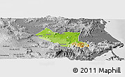 Physical Panoramic Map of Song Hinh, desaturated