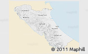 Classic Style 3D Map of Quang Binh, single color outside