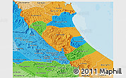 Political 3D Map of Quang Binh, political shades outside