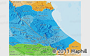 Political Shades 3D Map of Quang Binh