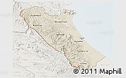 Shaded Relief 3D Map of Quang Binh, lighten
