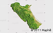 Satellite Map of Quang Binh, cropped outside