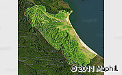 Satellite Map of Quang Binh, darken