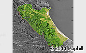 Satellite Map of Quang Binh, desaturated