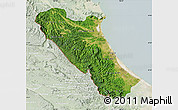 Satellite Map of Quang Binh, lighten