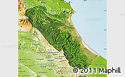 Satellite Map of Quang Binh, physical outside