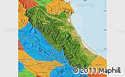 Satellite Map of Quang Binh, political outside