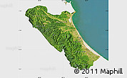 Satellite Map of Quang Binh, single color outside
