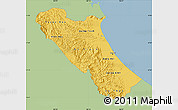 Savanna Style Map of Quang Binh, single color outside