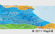 Political Shades Panoramic Map of Quang Binh