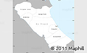 Gray Simple Map of Quang Binh, single color outside