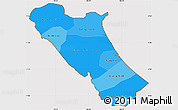 Political Shades Simple Map of Quang Binh, cropped outside