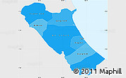 Political Shades Simple Map of Quang Binh, single color outside