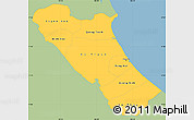 Savanna Style Simple Map of Quang Binh, single color outside