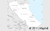 Silver Style Simple Map of Quang Binh