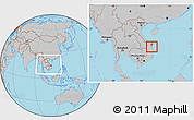 Gray Location Map of Duc Pho, within the entire country