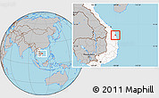Gray Location Map of Duc Pho, highlighted country
