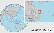 Gray Location Map of Duc Pho