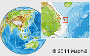 Physical Location Map of Duc Pho, highlighted country, highlighted parent region