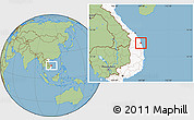 Savanna Style Location Map of Duc Pho, highlighted country