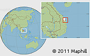 Savanna Style Location Map of Duc Pho, highlighted parent region