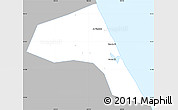 Gray Simple Map of Duc Pho, single color outside