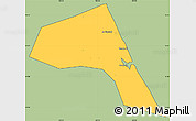 Savanna Style Simple Map of Duc Pho, cropped outside