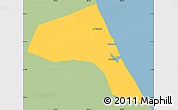 Savanna Style Simple Map of Duc Pho, single color outside