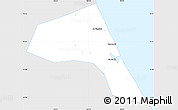 Silver Style Simple Map of Duc Pho, single color outside