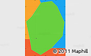 Political Simple Map of Minh Long