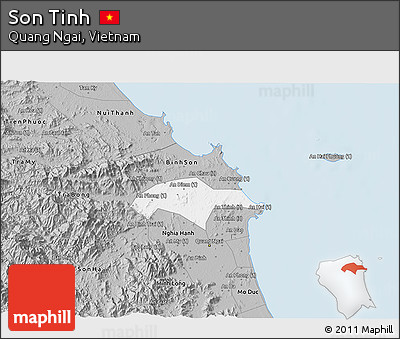 Gray 3D Map of Son Tinh