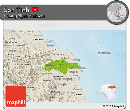 Physical 3D Map of Son Tinh, shaded relief outside