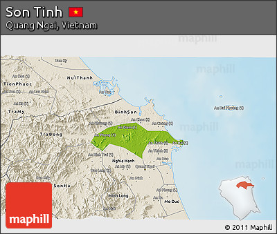 Physical 3D Map of Son Tinh, shaded relief outside