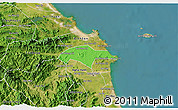Political 3D Map of Son Tinh, satellite outside