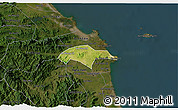 Satellite 3D Map of Son Tinh, darken