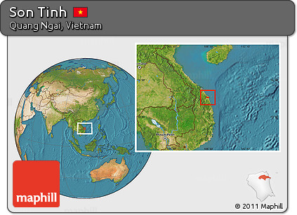 Satellite Location Map of Son Tinh