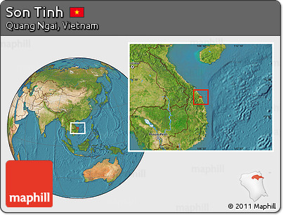 Satellite Location Map of Son Tinh