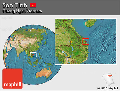 Satellite Location Map of Son Tinh