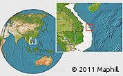 Satellite Location Map of Son Tinh, highlighted country