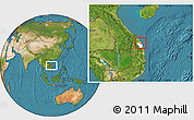 Satellite Location Map of Son Tinh, highlighted parent region