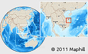 Shaded Relief Location Map of Son Tinh, highlighted parent region, within the entire country