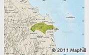 Satellite Map of Son Tinh, shaded relief outside