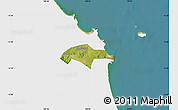 Satellite Map of Son Tinh, single color outside