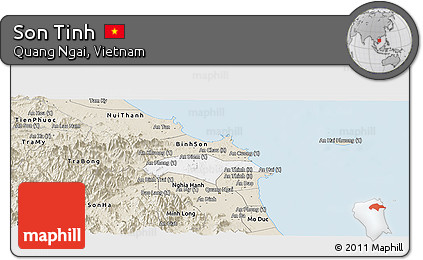Classic Style Panoramic Map of Son Tinh